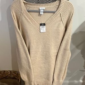 Beige long sleeve sweater